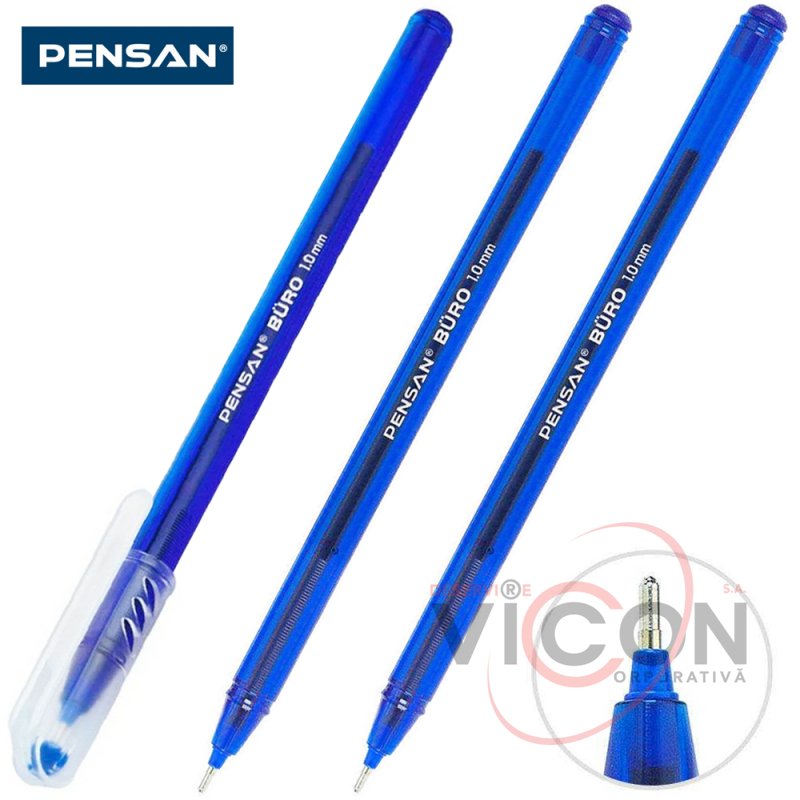 Ручка шариковая Pensan Buro 2270, пишет синим 1,0 мм