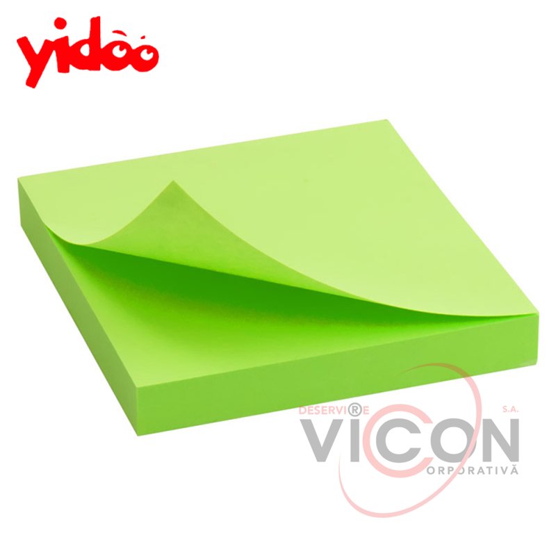 Бумага для заметок с липким слоем Yidoo, 100 листов, 75x75 мм, неоновый ...