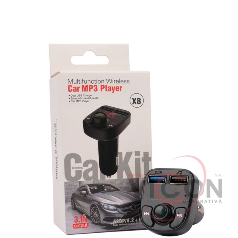 MP3 FM modulator BLUETOOTH X8 mini (048)