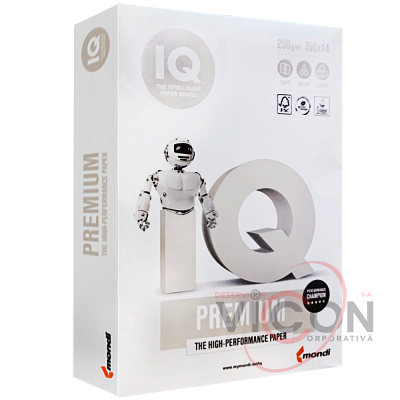Бумага А4, IQ PREMIUM, 150 листов, 250 гр/м2, Класс A+