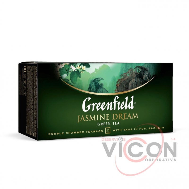 Greenfield Jasmine Dream, ceai verde, 25 pl.